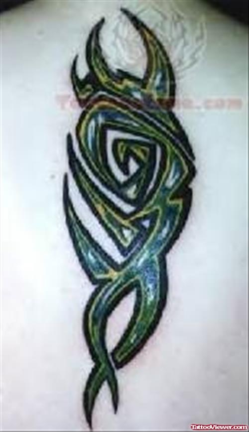 Shining Green Symbol Tattoo