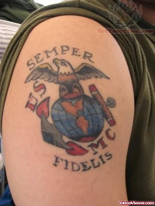 Semper Fidelis Symbol Tattoo