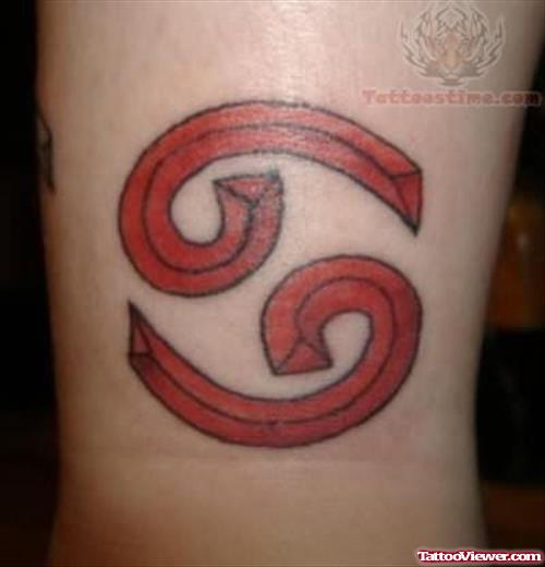 Beautiful Cancer Symbol Tattoo