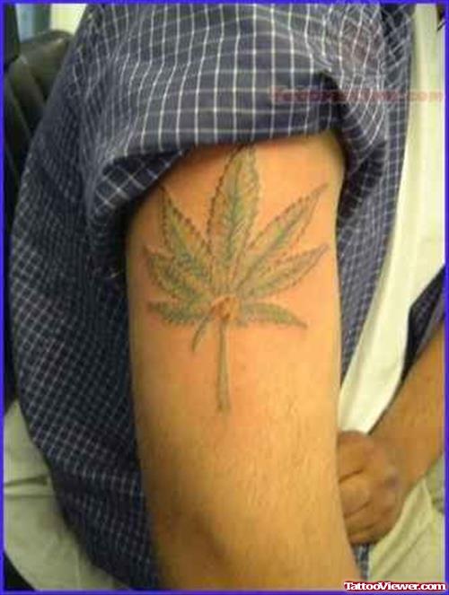 Green Leaves Symbol Tattoo