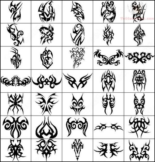 Chinese Tribal Symbols Tattoos Designs