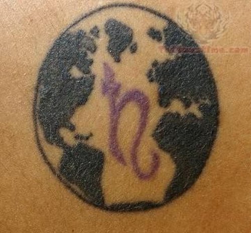 Beautiful Earth Symbol Tattoo