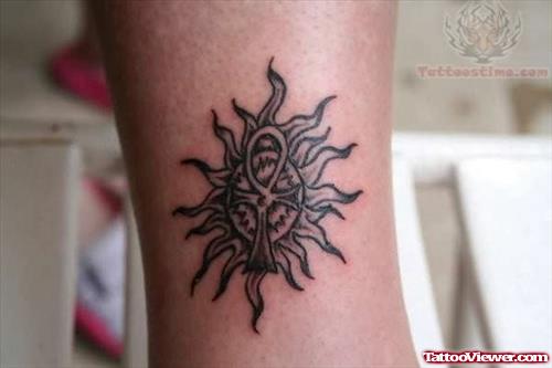 Stylish Taino Sun Tattoo
