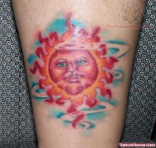 Cute Taino Sun Tattoo