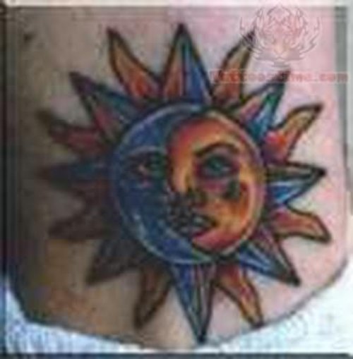 Taino Sun & Moon Tattoo Design