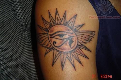 Taino Sun Sun Eye Tattoo