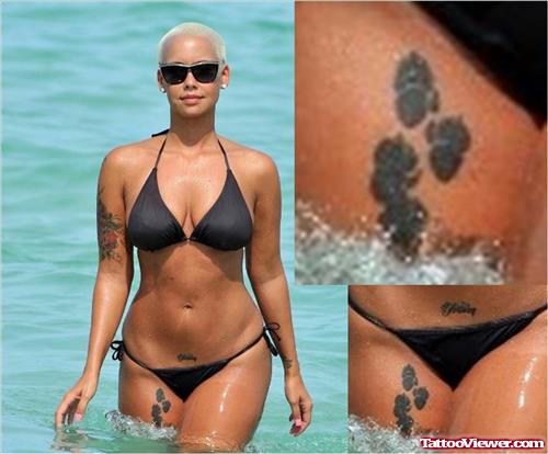 amber Rose With Thigh Tattoo