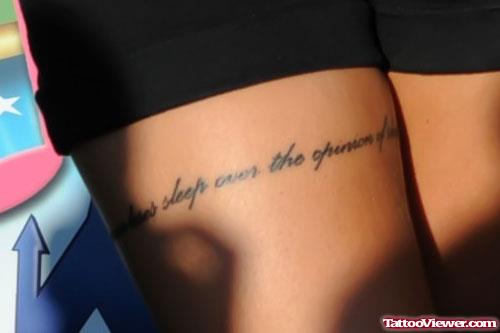 Awesome Jesy Nelson Thigh Tattoo