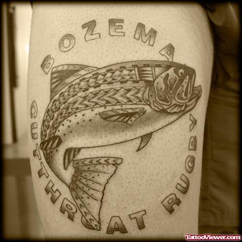 Samoan Fish Thigh Tattoo