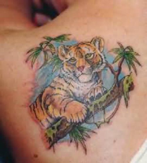Sweet Small Tiger Tattoo
