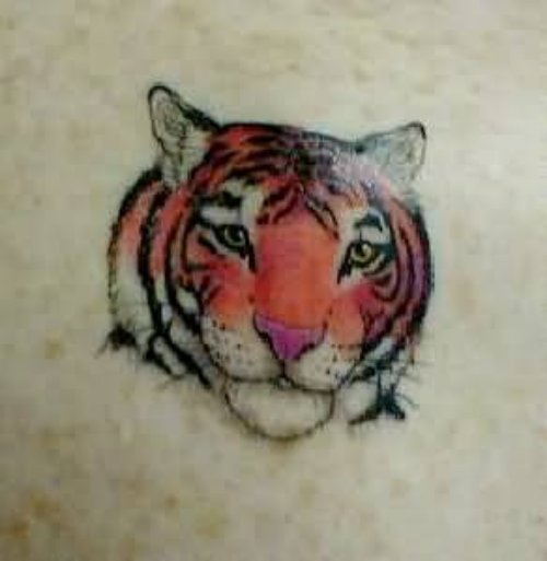 Red Faced Tiger Tattoo
