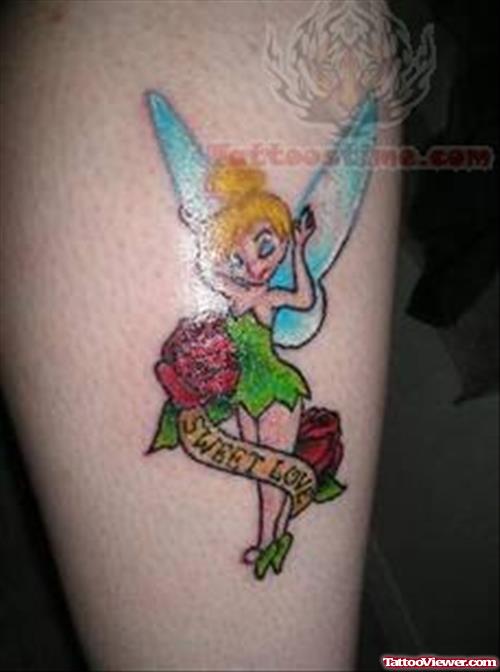 Best Colorful Tinkerbell Tattoo
