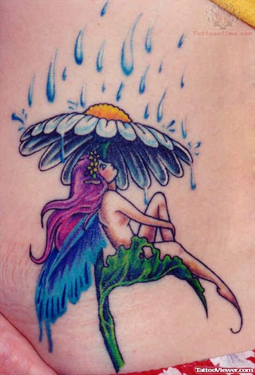 Tinkerbell In Rain Tattoo