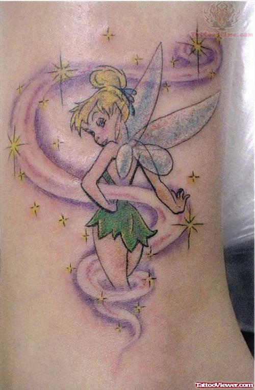 Unique Tinkerbell Tattoo