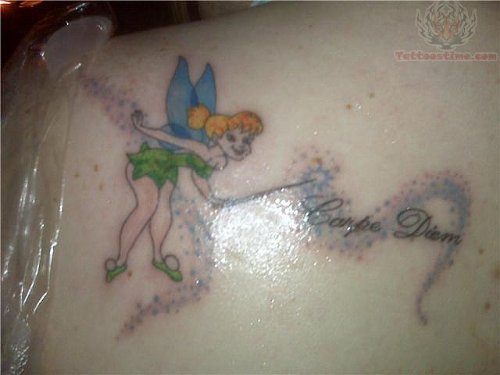 Tinkerbell Tattoo For Back