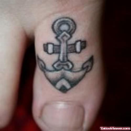 Anchor Tattoo On Toe