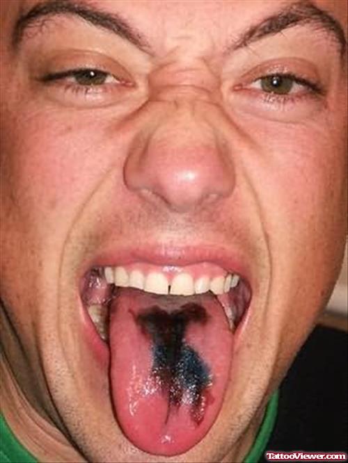 Ink Tattoo On Tongue