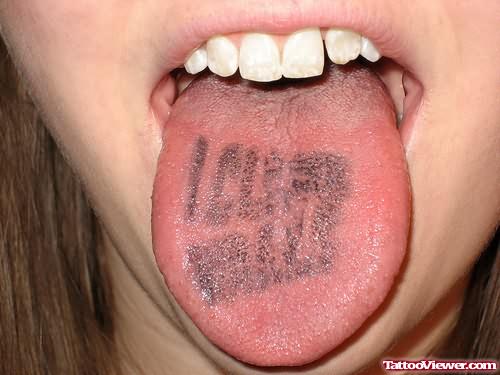 I Luv Tongue Tattoo