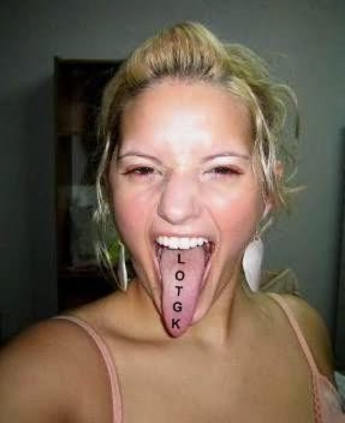 Lotgk Tattoo On Tongue