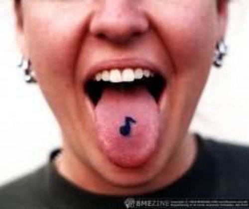 Music Tattoo On Tongue