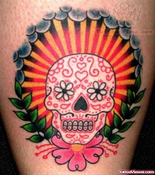 Traditioanl Sugar Skull Tattoo