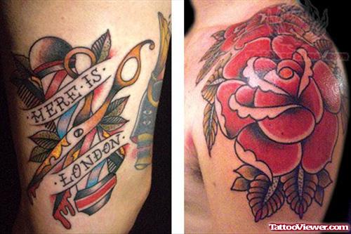 Traditional Flower Tattoos