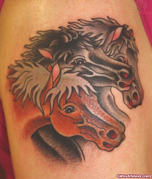 Pharohs Horses Traditional Tattoo