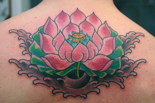 Upper Back Traditional Tattoo