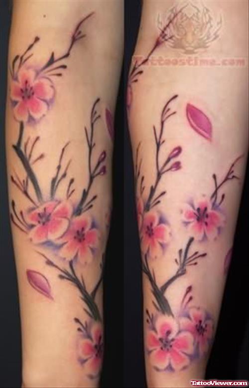 Cherry Flower Tree Tattoo