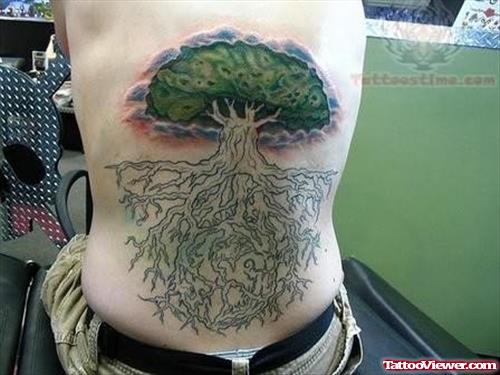 Cool Colorful Tree Tattoo