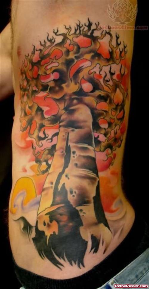Rib Tree Tattoo
