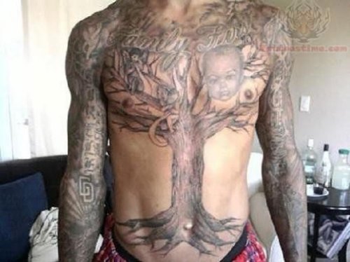 Tree Tattoo On Front