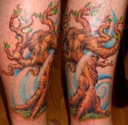 Colorful Tree Tattoos Designs