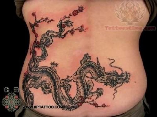 Dragon And Tree Tattoo