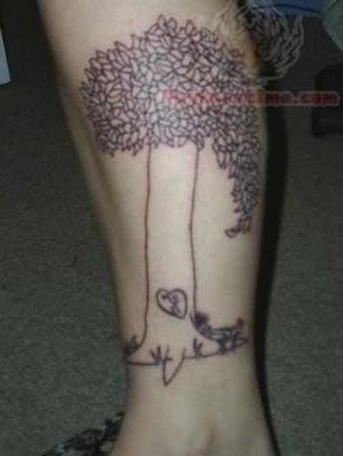 Simple Tattoo of a Tree