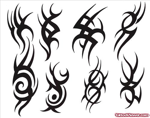 Best Black Ink Tribal Tattoos Designs