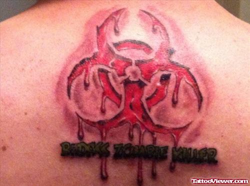 Tribal Ripped Skin Red Ink Tattoo