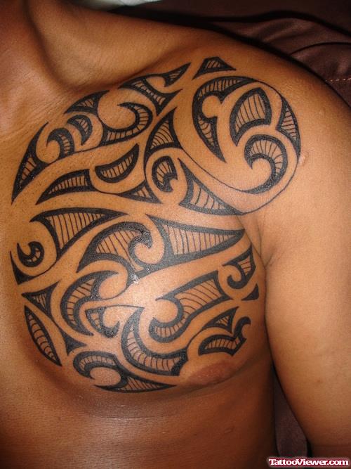 Tribal Chest Tattoo For Men