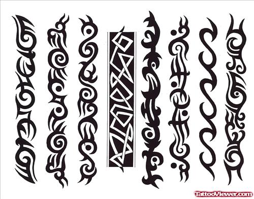 Beautiful Black Ink Tribal Tattoos Designs