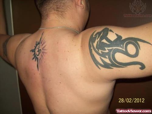 Om and Tribal Tattoo