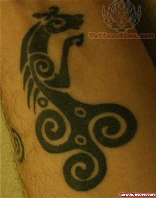 Tribal Horse Tattoo