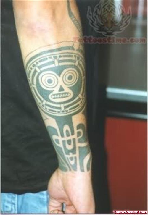 Pretty Tribal Tattoo On Wrist