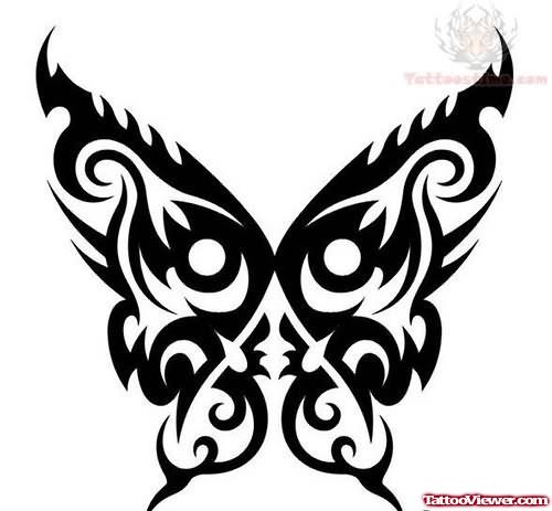 Butterfly Tribal Tattoo