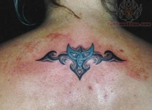 Lovely Blue Tribal Tattoo