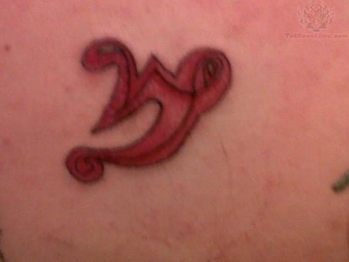 Red ink Tribal Tattoo