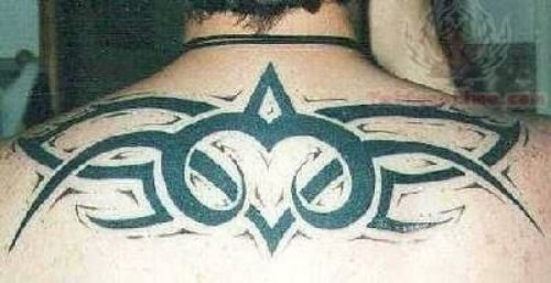 Pretty Tribal Tattoo On Back