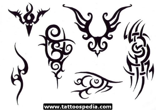 Awful Black Ink Tribal Tattoo Design