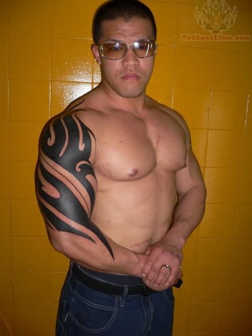 75 Tribal Arm Tattoos For Men  Interwoven Line Design Ideas