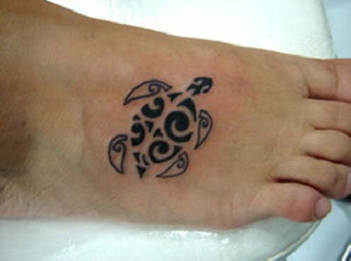 Turtle Tattoo Design For Foot