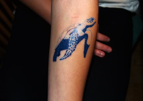 Blue Turtle On Arm